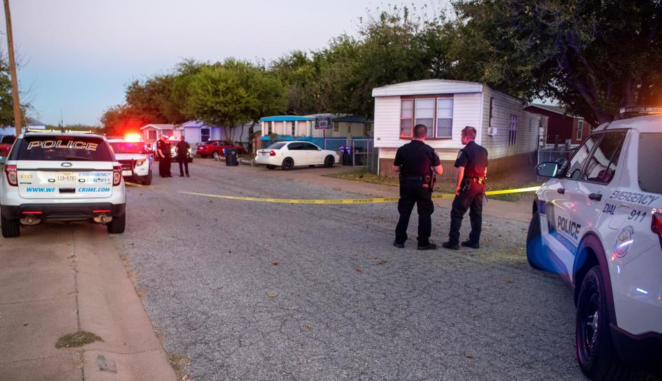 Wichita Falls police responded to a report of a gunshot victim at a mobile home community on Evergreen Drive on Oct. 9, 2021.