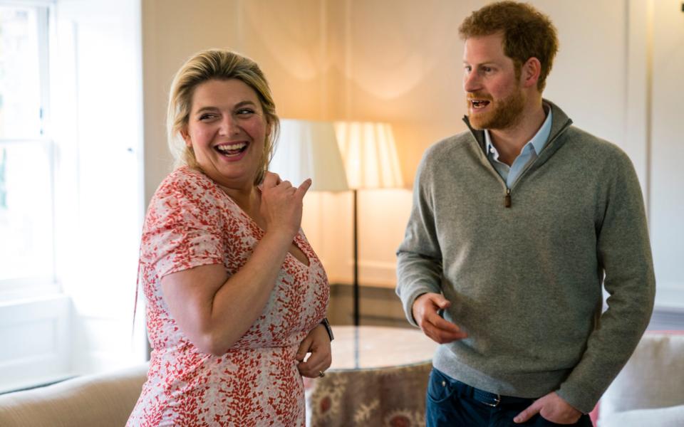 The Telegraph's Bryony Gordon and Prince Harry - Credit: Andrew Crowley