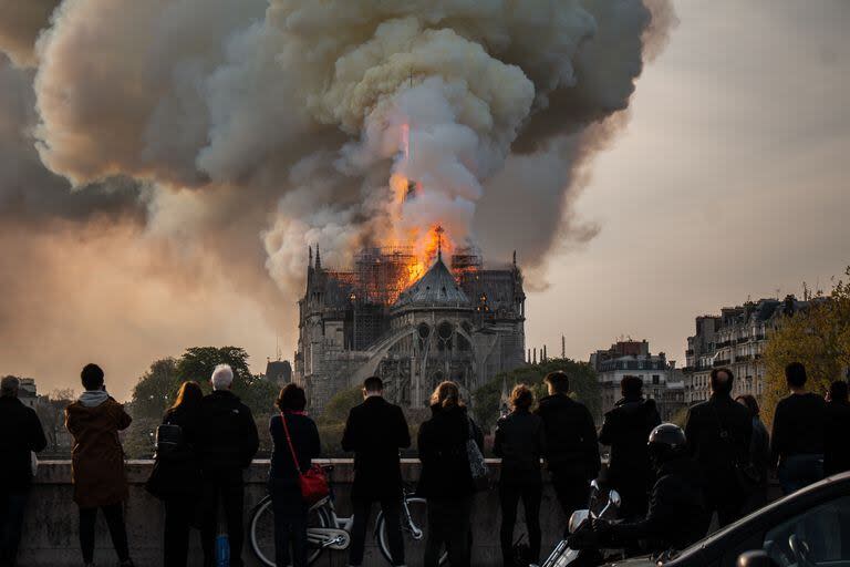 El incendio de la catedral de Notre Dame, en 2019.