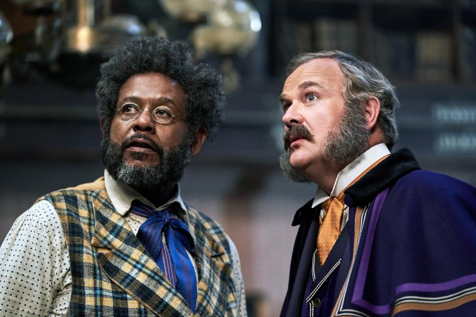 JINGLE JANGLE: A CHRISTMAS JOURNEY, from left: Forest Whitaker, Hugh Bonneville, 2020