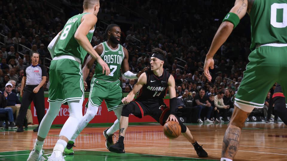 Tyler Herro knocked down six three-pointers for Miami. - Brian Babineau/NBAE/Getty Images