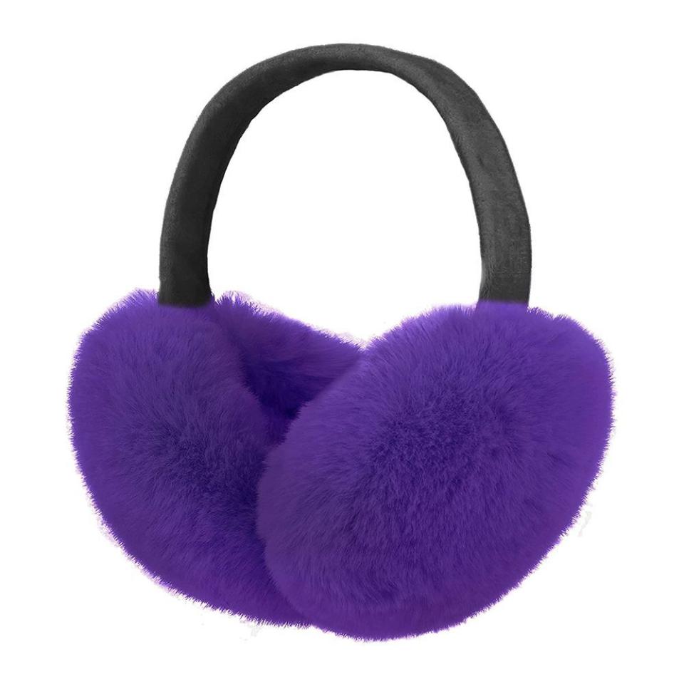 13) Light Purple Faux-Fur Ear Warmers