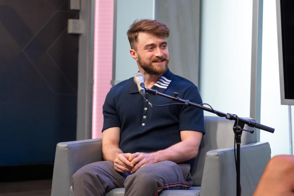 Daniel Radcliffe talks to host Hoda Kotb at SiriusXM's studios