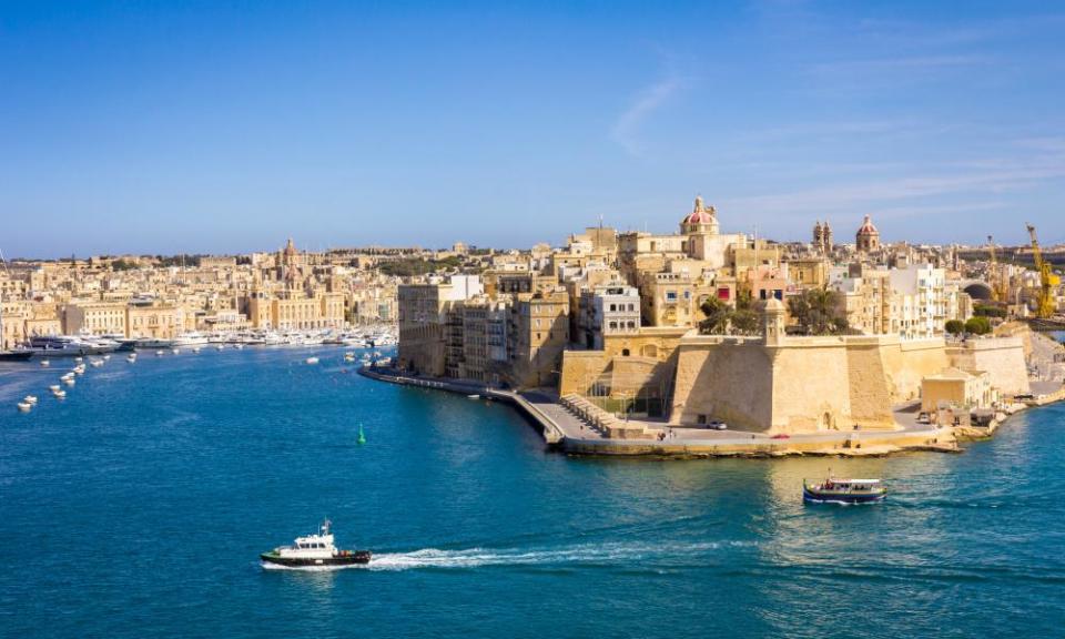 View of Paola City from Valletta Waterfront