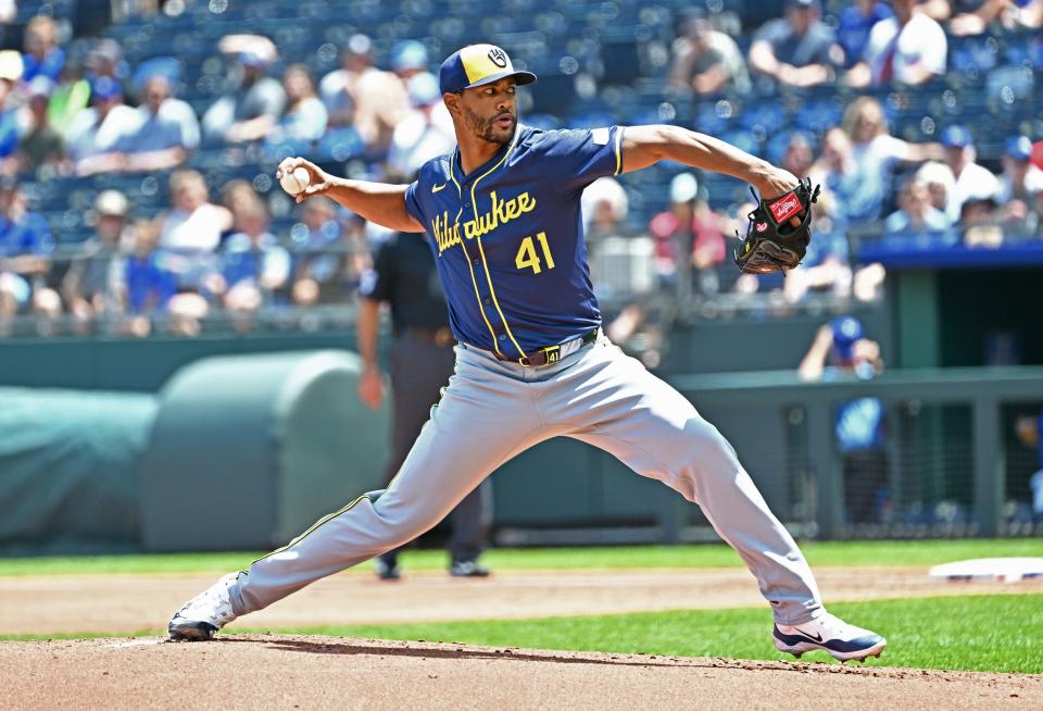 Brewers starter Joe Ross went five innings with three hits, three runs, two walks and two strikeouts Wednesday against the Royals.