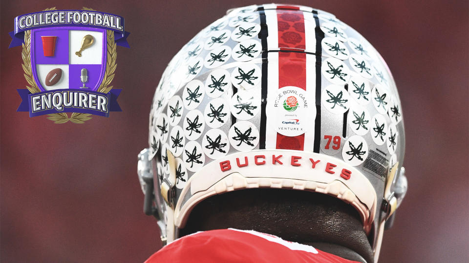 The Ohio State Buckeyes are hosting the Notre Dame Fighting Irish this Saturday in Week 1. (Photo by Brian Rothmuller/Icon Sportswire via Getty Images)