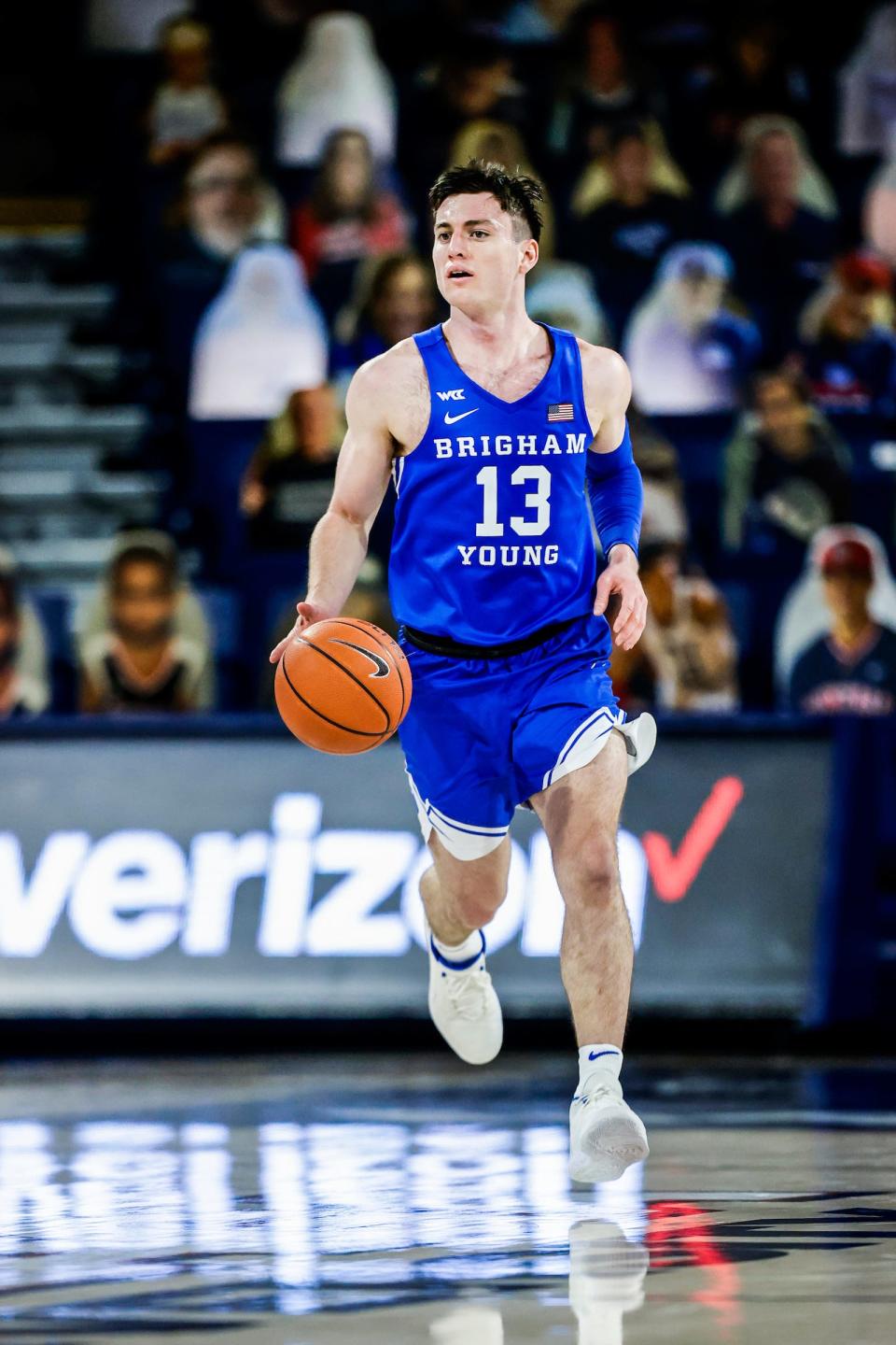 Brigham Young senior Alex Barcello is the Cougars' leading scorer headed into the NCAA tournament. JAREN WILKEY/BYU Photo