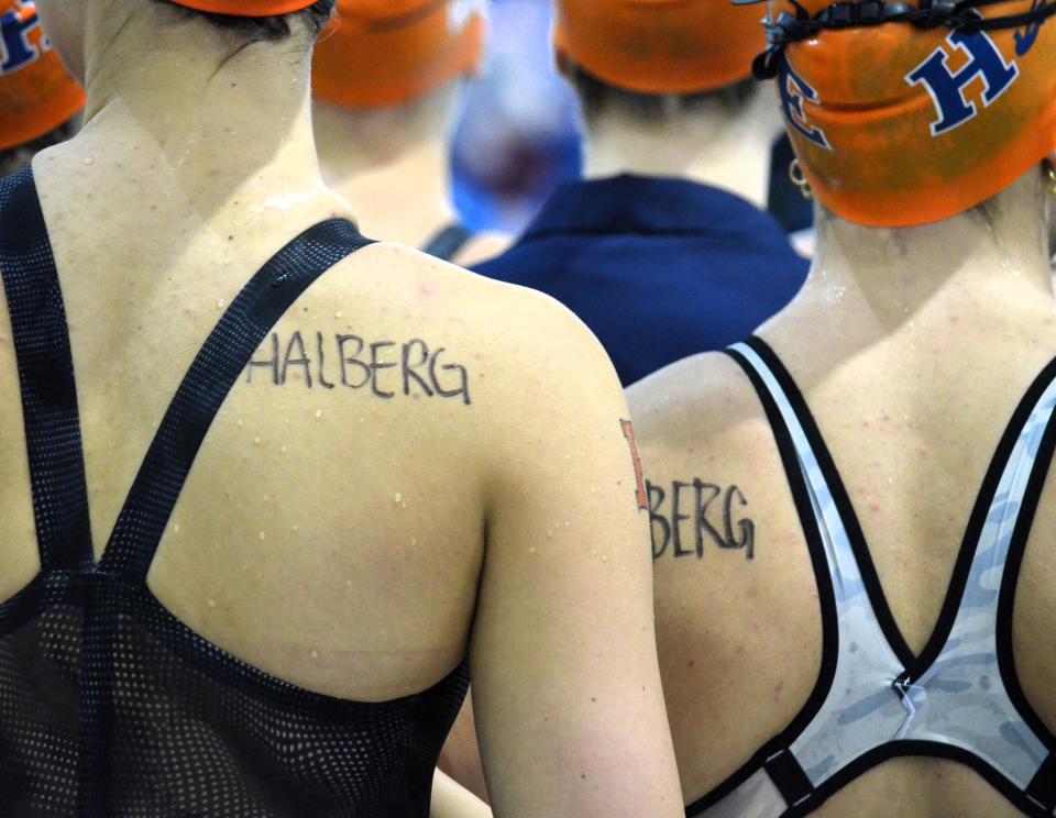 The Hope swim team rallied around teammate Conner Halberg after his father had a medical emergency at the MIAA Championships.