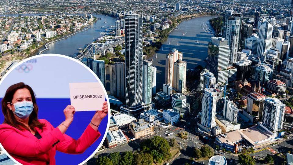 Aerial image of Brisbane CBD, Queensland Premier