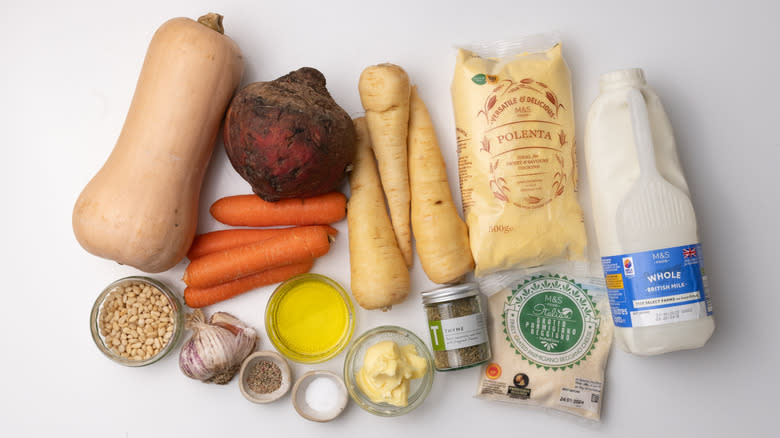 roasted root vegetable polenta ingredients