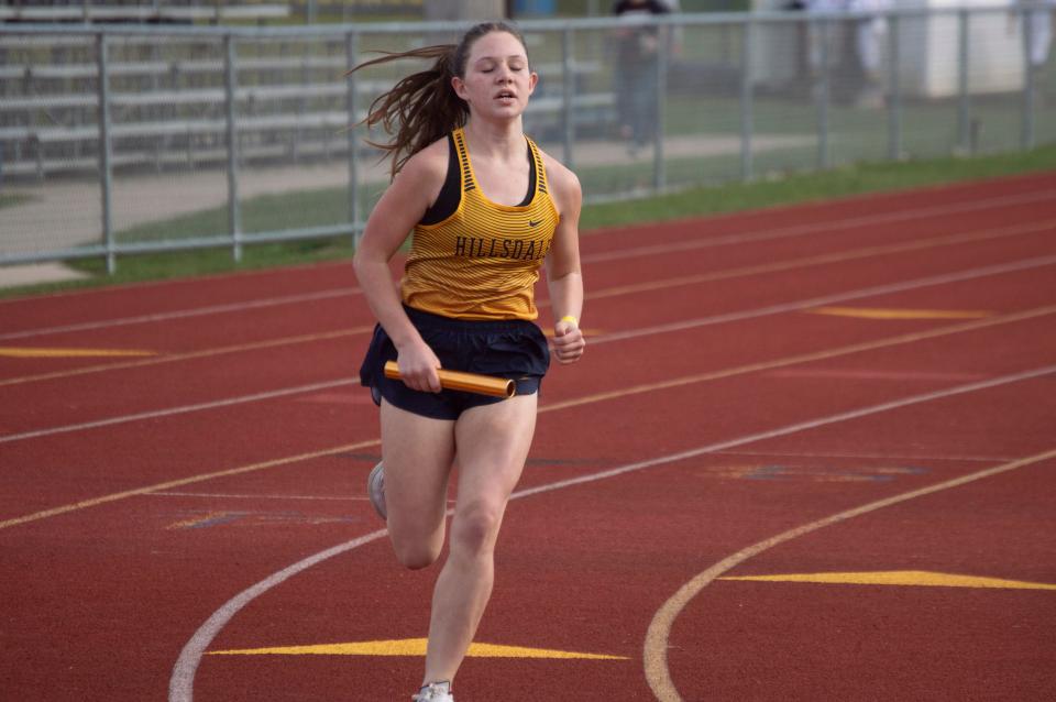 Hornet junior Chloe Stalhood (pictured here from 2023 season) took first in the 800-meter sprint.