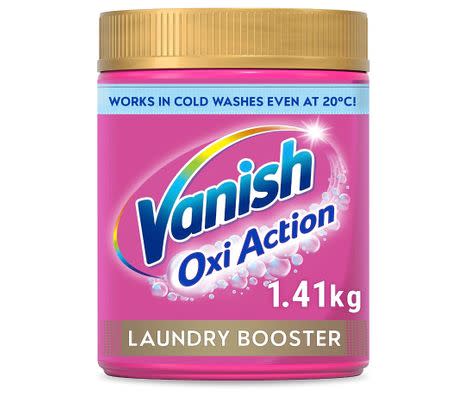 And use this powder alongside detergent to lift stains from clothes while they wash