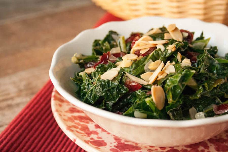 <strong>Get the <a href="http://www.themerchantbaker.com/side-dishes/thanksgiving-kale/" target="_blank"> Thanksgiving Kale recipe</a> from The Merchant Baker</strong>