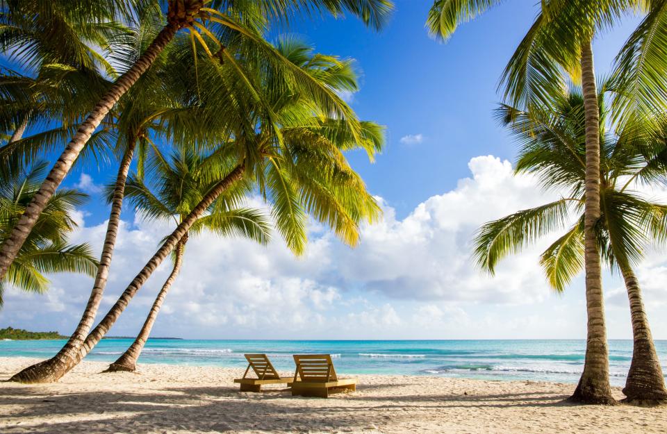 Beautiful caribbean beach on Saona island, Dominican Republic