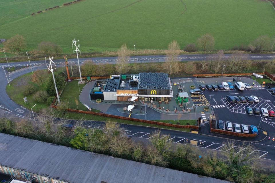 The UK’s first Net Zero Carbon restaurant is a McDonald’s in Market Drayton (Richard McCarthy/PA) (PA Wire)