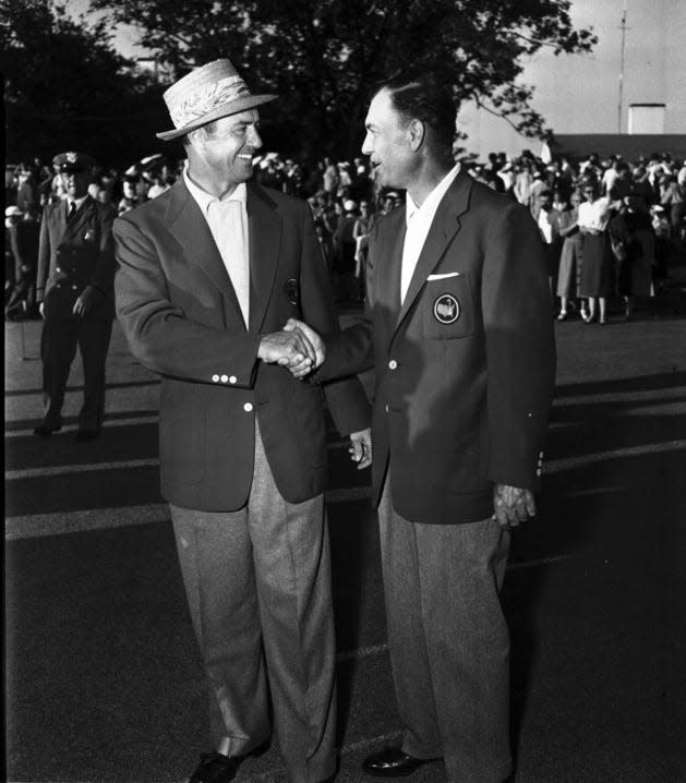 Sam Snead and Ben Hogan, at Augusta National in 1954.