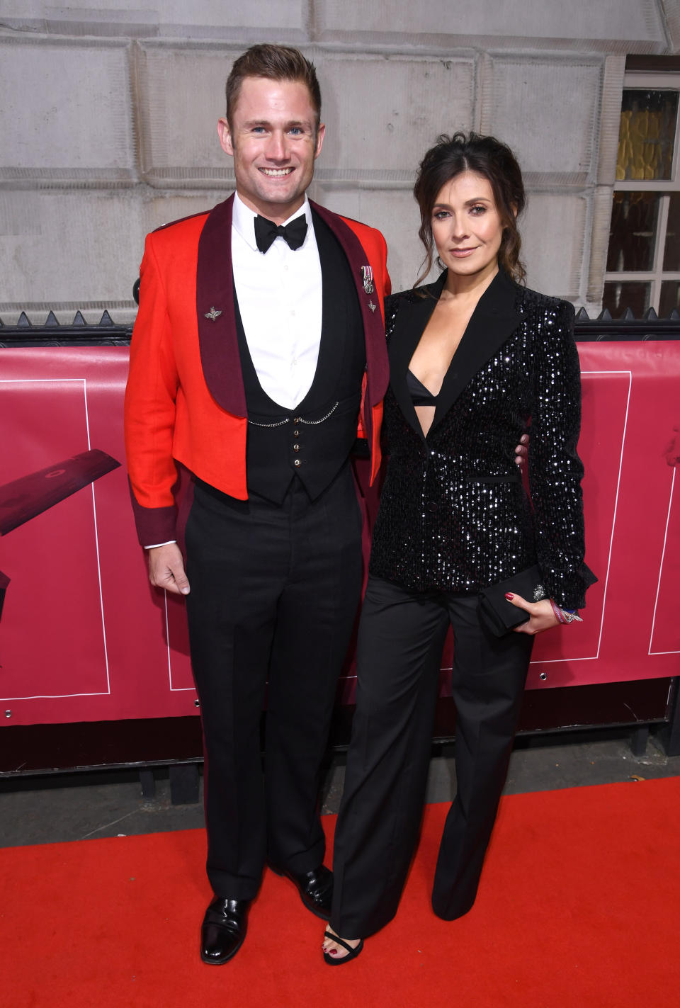 Kym Marsh and Scott Ratcliffe arriving at The Sun Military Awards 2018 held at Whitehall, London. Photo credit should read: Doug Peters/EMPICS