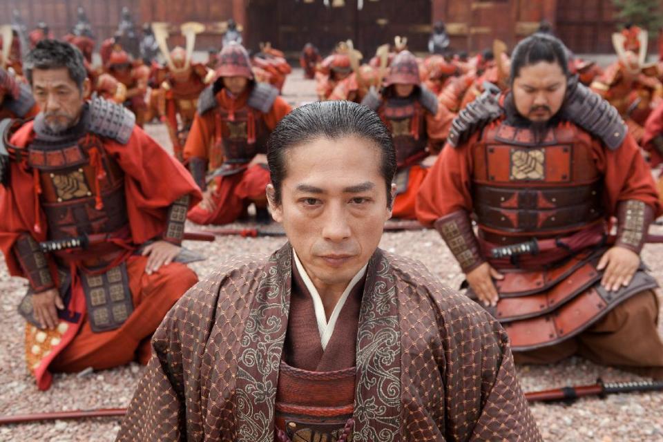 This image released by Universal Pictures shows, from left, Shu Nakajima, Hiroyuki Sanada and Takato Yonemoto in a scene from "47 Ronin." (AP Photo/Universal Pictures, Frank Connor)