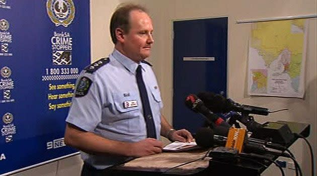 Detective Inspector Peter Duance from SA Police State Intelligence Branch makes a public plea for information on the wanted criminals today.