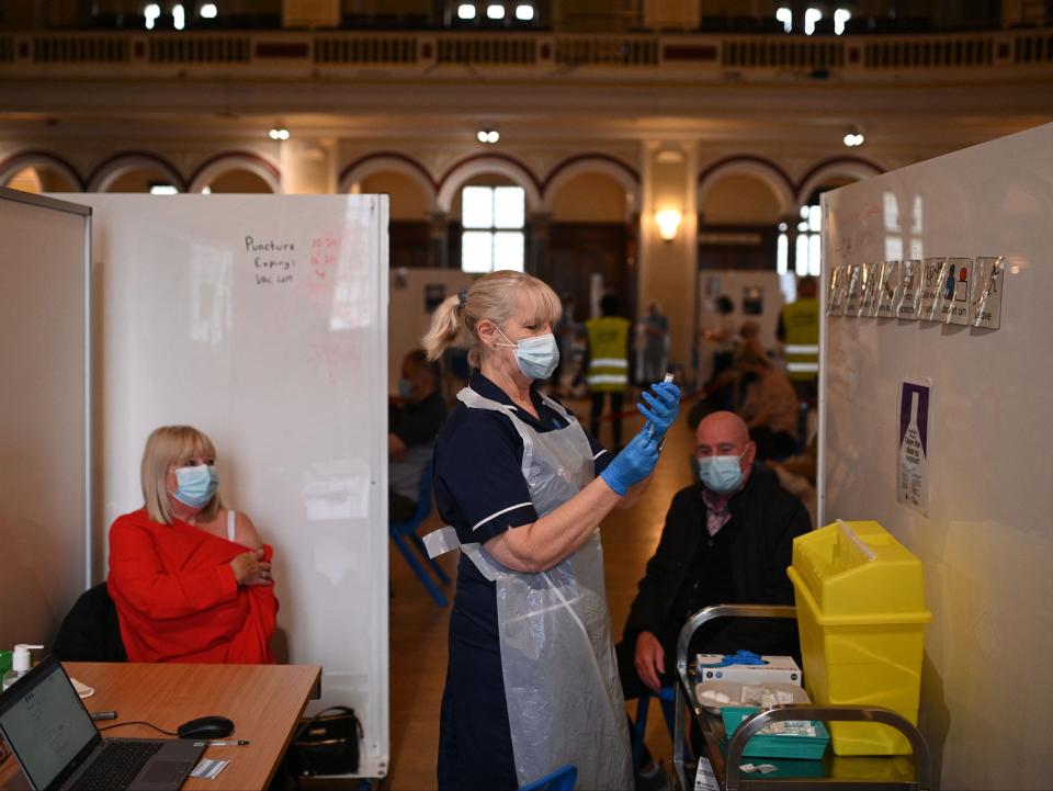 The UK has delivered more than 50 million doses of Covid-19 vaccines to date (AFP via Getty Images)