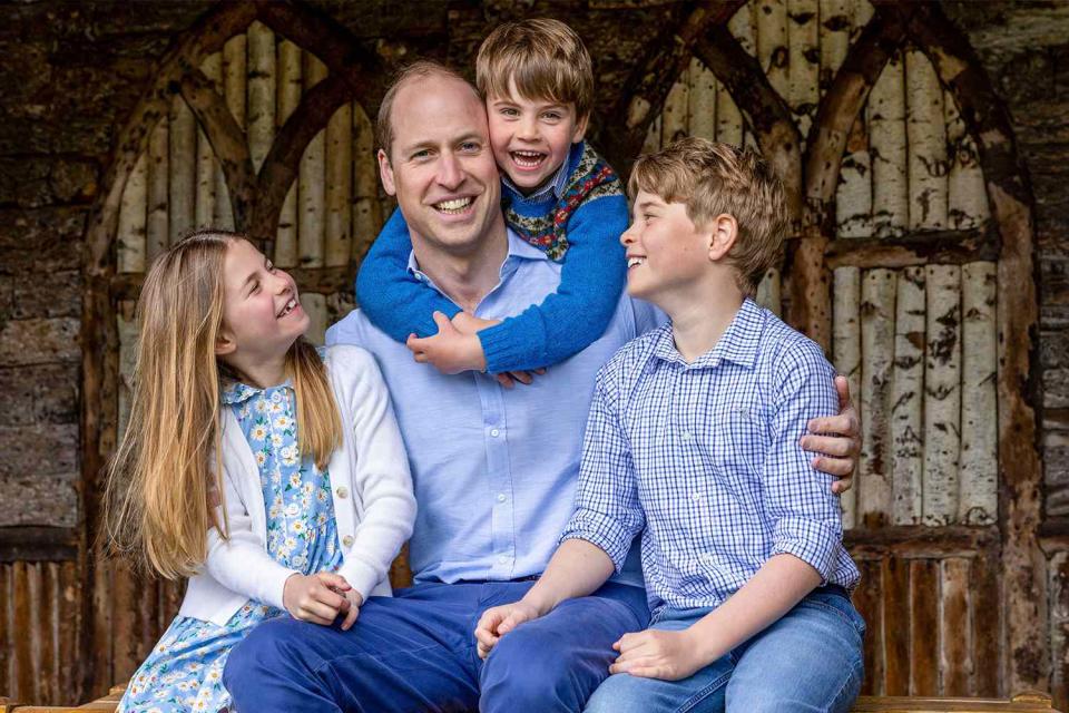 <p>Millie Pilkington/Kensington Palace</p> Prince William with his children Princess Charlotte, Prince Louis and Prince George