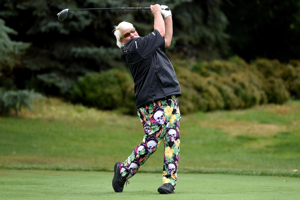 John Daly's Hawaiian pants at the 2020 Sanford International