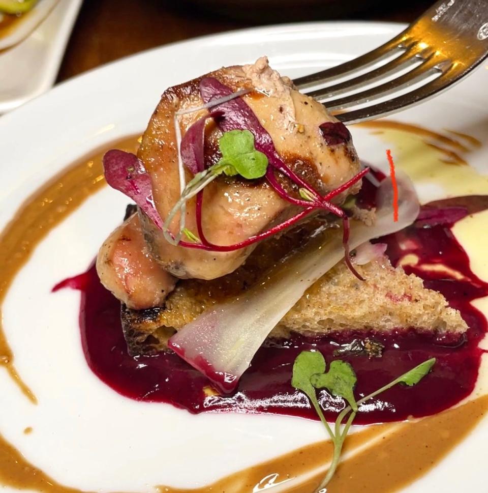 Peanut Butter and Jelly Foie Gras at Restaurant Serenade.