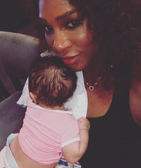 Serena has been praised by fans for sharing her breastfeeding journey with her daughter. Photo: Instagram/serenawilliams