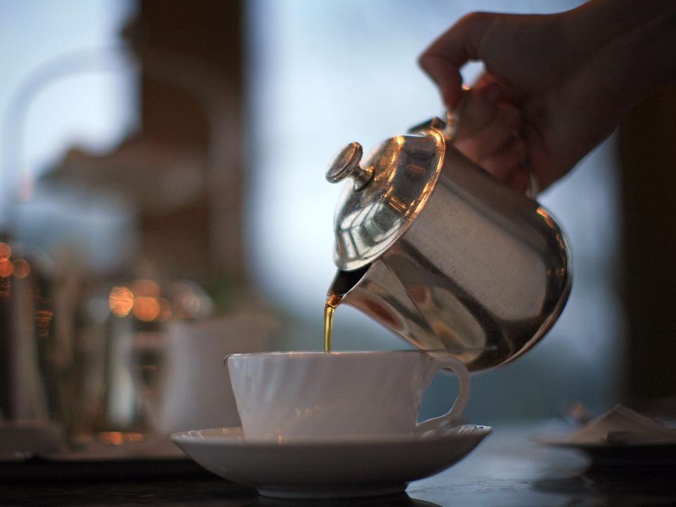 Tea at Betty's Tea Room in Harrogate, England.