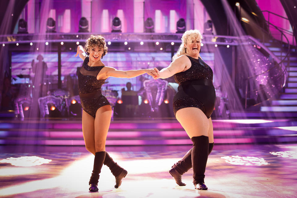 Karen Hauer and Jayde Adams were called 'joyful' by Strictly Come Dancing fans. (BBC)
