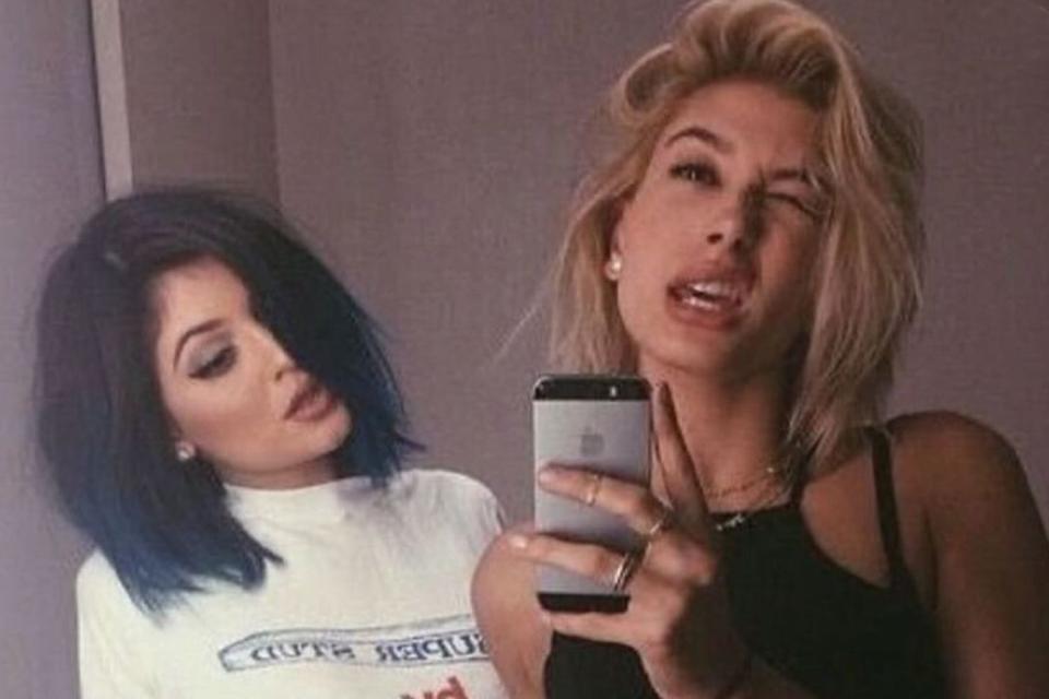 <p>Kylie Jenner/Instagram</p> Kylie Jenner and Hailey Bieber