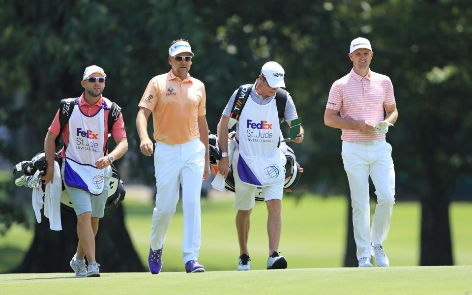 Ian Poulter and Justin Rose at the World Golf Championship-FedEx St Jude Invitational in 2019 - Sam Greenwood/Getty Images