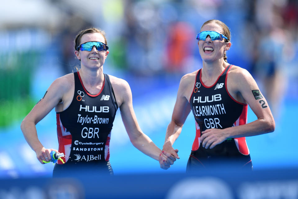 Taylor-Brown (left), Jessica Learmonth (right) and Vicky Holland will all go for gold in Tokyo (Picture: Reuters)
