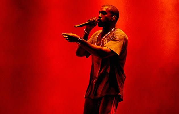 Kanye was performing in the US when he heard the news about Kim. Photo: Getty images