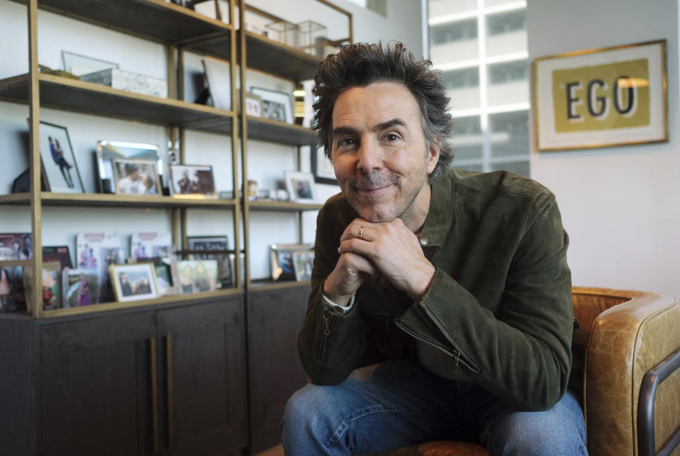 Producer-director Shawn Levy poses for a portrait in his office, Thursday, Oct. 12, 2023, in West Hollywood, Calif., to promote his limited-series "All the Light We Cannot See" based on the best-selling novel. (AP Photo/Chris Pizzello)