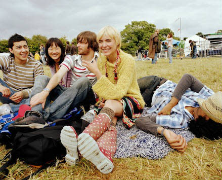 Festival, girl, wellingtons