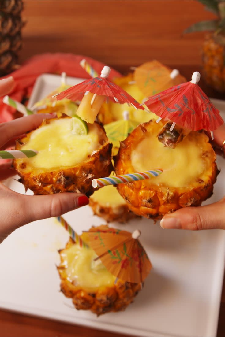 <p>Bring your tastebuds to the tropics!</p><p>Get the recipe from <a href="https://www.delish.com/cooking/recipe-ideas/recipes/a53092/frozen-pineapple-margaritas-recipe/" rel="nofollow noopener" target="_blank" data-ylk="slk:Delish;elm:context_link;itc:0;sec:content-canvas" class="link ">Delish</a>.</p>