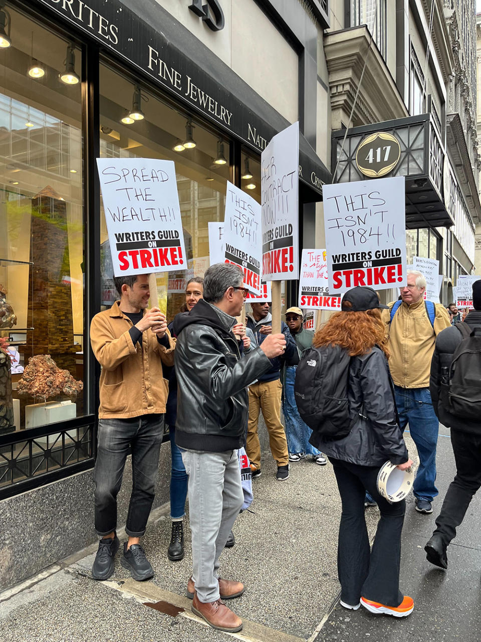 NYC picket at Peacock NewFronts