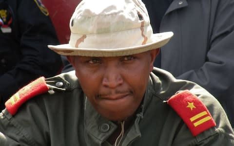 Ntaganda was a top commander in the Patriotic Forces for the Liberation of the Congo militia and later a founding member of the M23 rebel group - Credit: Alain Wandimoyi/EPA
