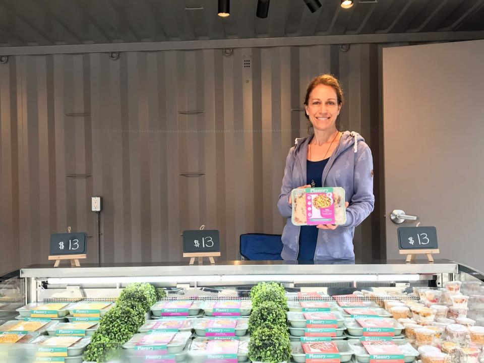 Heather Virtue started selling grab-n-go plant based meals at the St. Jacob's Farmers' Market last month. 