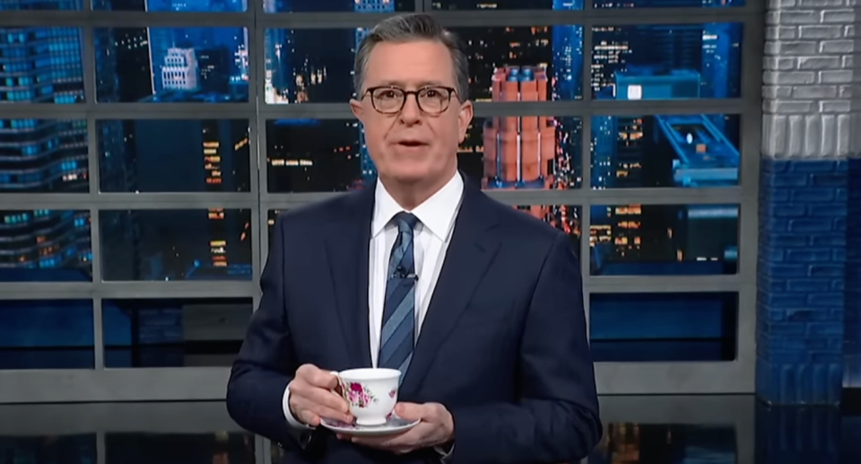 Stephen Colbert made light of the royal situation in his opening monologue on The Late Show. Credit: CBS 