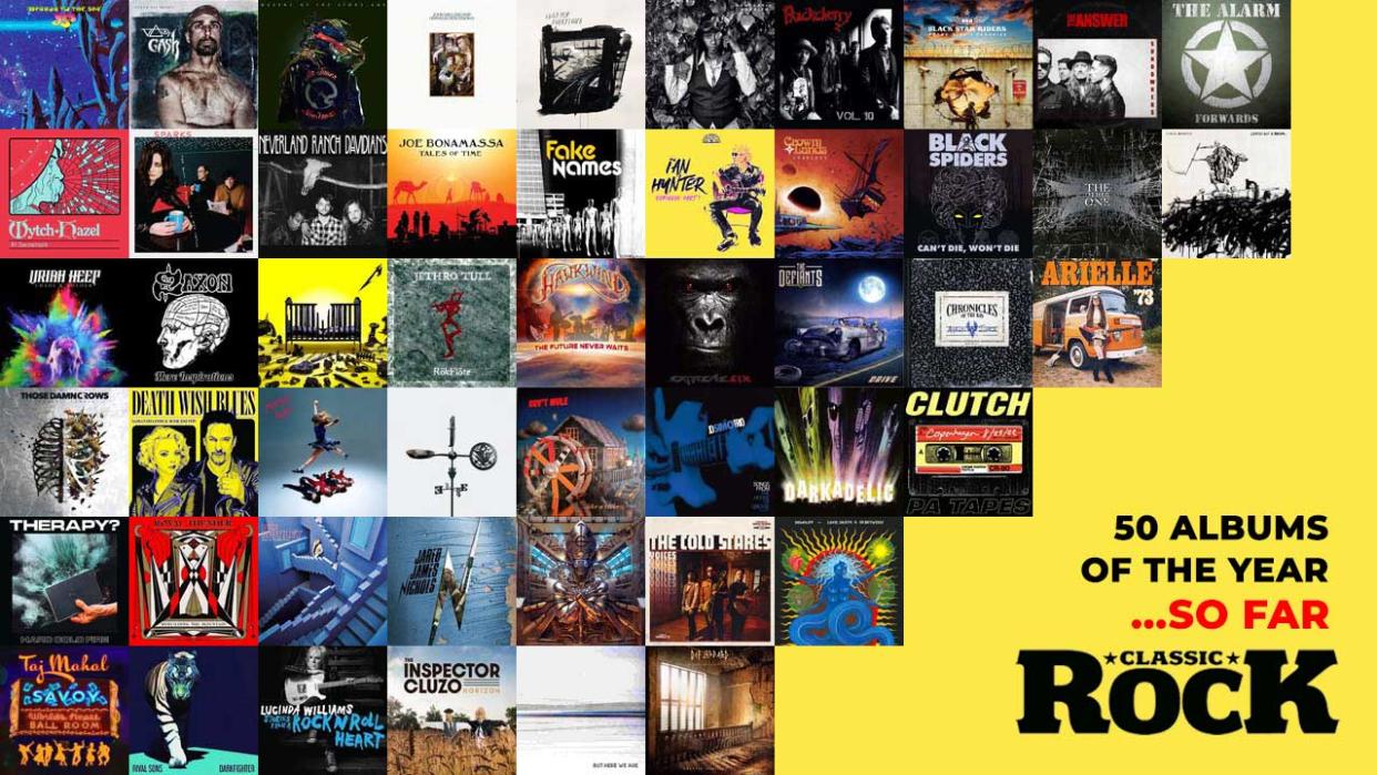  Montage of 50 album sleeves 