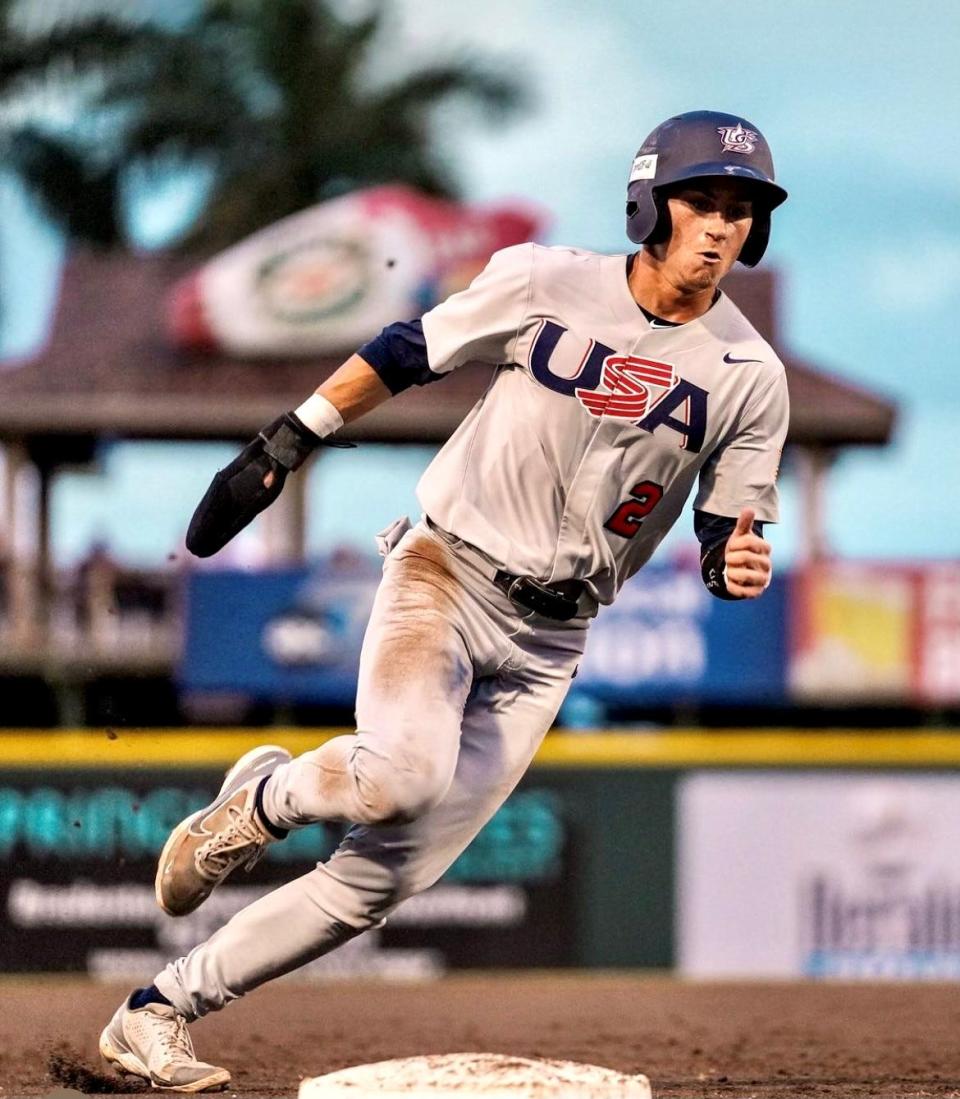 John Glenn senior Colt Emerson, pictured with Team USA in September, is an Auburn University signee.