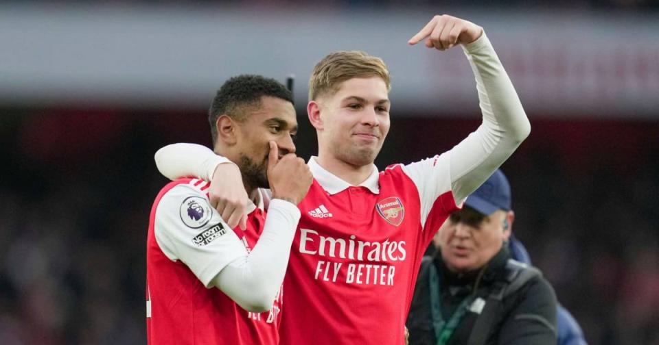 Arsenal stars Reiss Nelson and Emile Smith Rowe Credit: Alamy