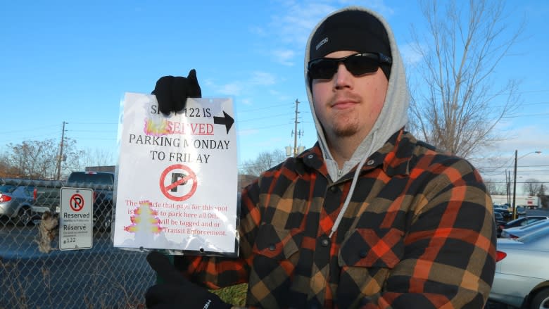 Student comes up with way to stop drivers from taking his reserved parking spot