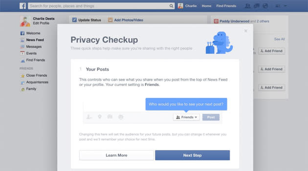 Facebook wants you to double check your privacy settings, again