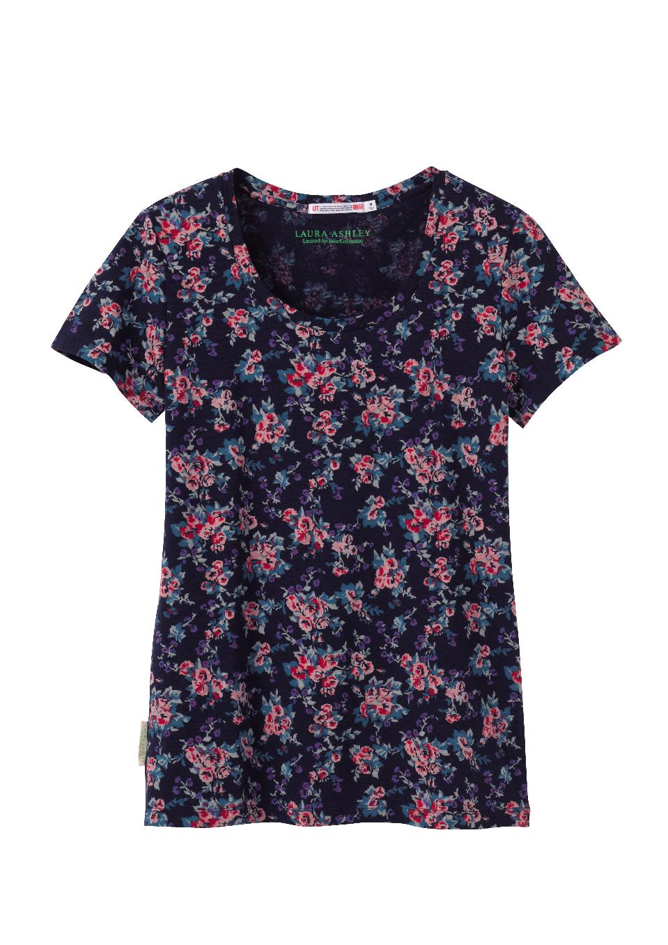 A floral T-shirt by Laura Ashley for Uniqlo