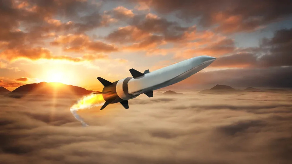 Artwork that Raytheon has previously released in relation to hypersonic cruise missile work done in cooperation with Northrop Grumman under the Defense Advanced Research Projects Agency's (DARPA) Hypersonic Airbreathing Weapon Concept (HAWC) program. Raytheon