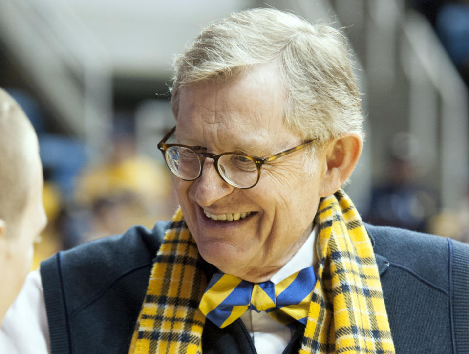 West Virginia president Gordon Gee seems quite confident about the prospects of a 2020 college football season. (AP Photo/Andrew Ferguson)