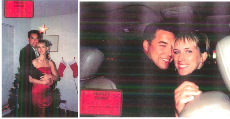 Scott Peterson and Amber Frey are seen together in photographs. (Images via San Mateo County Court)